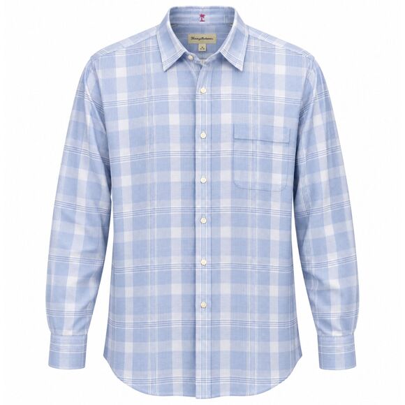 Tommy Bahama Other - Tommy Bahama Dress Shirt Plaid Cotton Mens 18 34/35 Blue Resort Classic Office